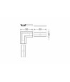 Connecteur de profil GROOVE10 90° - Blanc laqué