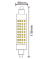 Ampoule LED R7S 118mm / 11W