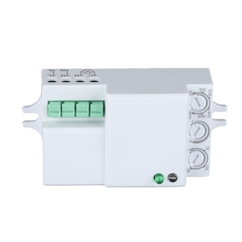 Détecteur de mouvement micro-ondes pour LED - Max 300W, 180°/360°, IP20 intérieur