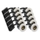 Lot de 10 spots encastrables GU10 Inno88 - Blanc mat, IP44, conforme pour installation en contact avec l'isolant