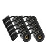 10 pcs spots encastrables Inno88 - Incl. 6W RA97 GU10, noir, IP44, approuvé pour isolation