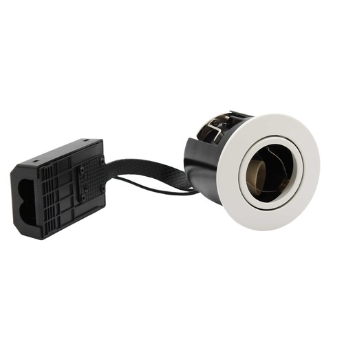 Spot encastrable GU10 Inno88 - Blanc mat, IP44, certifié pour installation en contact avec l
