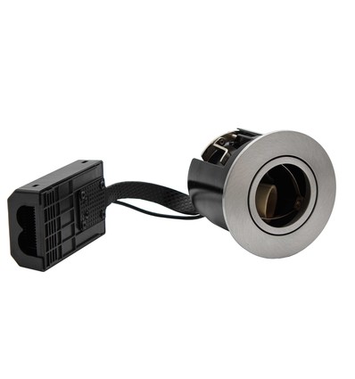 Spot encastrable GU10 Inno88 - Alu brossé, IP44, certifié pour installation en isolation