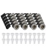 20 pcs spots encastrables Inno88 - Incl. 6W RA97 GU10, aluminium brossé, IP44, approuvé pour isolation