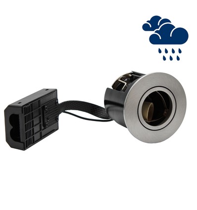 Spot encastrable GU10 Inno88 Extérieur - Acier brossé inoxydable, IP44, certifié pour installation dans l