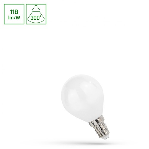 Ampoule LED E14 5,5W sphérique - P45, haute efficacité