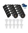 10 pcs. spot encastrable LEDlife Inno88 extérieur - Incl. 6W GU10, noir, IP44, approuvé pour isolation