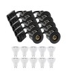 10 pcs. spot encastrable LEDlife Inno88 extérieur - Incl. 6W GU10, noir, IP44, approuvé pour isolation
