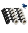 Lot de 10 spots encastrables GU10 Inno88 Extérieur - Blanc, IP44, certifié pour installation en contact avec l'isolant