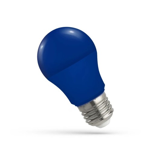 Ampoule LED bleue E27 4,9W - A50, dépolie