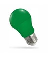 Ampoule LED verte E27 4,9W - A50, dépolie
