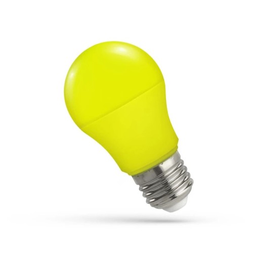 Ampoule LED jaune E27 4,9W - A50, dépolie