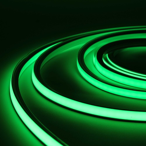 5m 8W/m AnyCut Neon Flex 10x10 Ruban LED Vert - 12V DC, sans distance de coupe