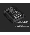 Contrôleur RGBW Sync avec télécommande RF 24 touches - 12V/24V, 4 canaux, synchronisation RJ45, IP20