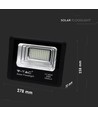 Projecteur LED solaire 60W - 1650lm, IP65, 4000K, noir, avec panneau solaire et télécommande