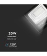 Projecteur LED solaire 60W - 1650lm, IP65, 4000K, noir, avec panneau solaire et télécommande