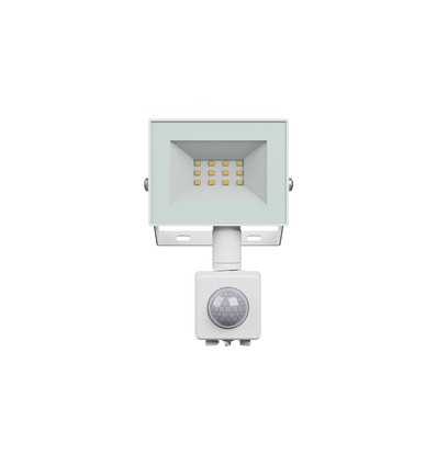 Projecteur 10W avec détecteur - IP44, blanc, lampe de travail, capteur PIR