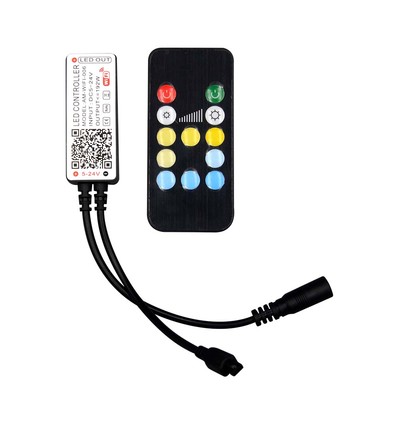 Contrôleur LED WiFi avec télécommande, 12V/24V - Smart Life, Google Home, CCT/RGB, 72-144W