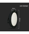 High Bay LED 100W, 120lm/W - 110 degrés, IP65, 6500K, finition noire