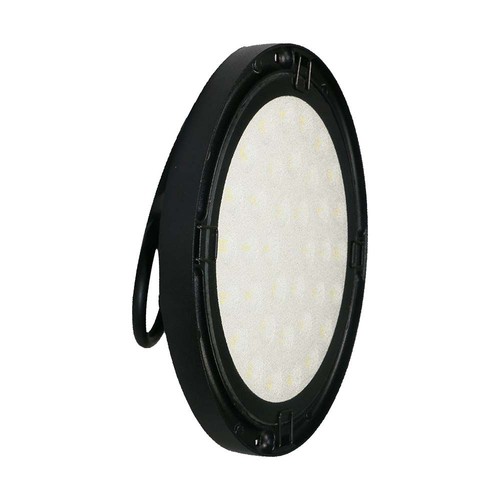High Bay LED 200W, 120lm/W - IP65, 4000K, Ø31cm, finition noire