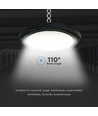 High Bay LED 200W, 120lm/W - IP65, 4000K, Ø31cm, finition noire