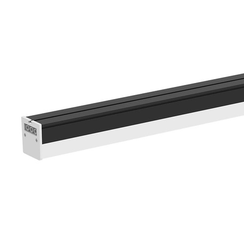Réglette LED 120cm 40W - 107lm/W, Noir, IP20, IK08, câblage traversant, 4000K