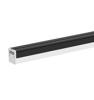Réglette LED 120cm 40W - 107lm/W, Noir, IP20, IK08, câblage traversant, 4000K