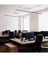 Réglette LED 120cm 40W - 107lm/W, Noir, IP20, IK08, câblage traversant, 4000K