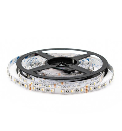 Ruban LED 5 mètres 12W/m RGB+WW - 24V DC, IP20, 60 LED par mètre