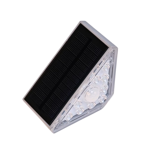 2 pcs. Lampes d'escalier solaires avec capteur - Détection de mouvement + capteur crépusculaire, IP54