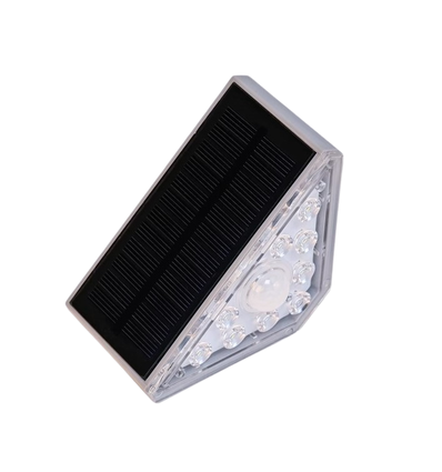 2 pcs Lampes d'escalier solaires avec capteur - Capteur crépusculaire, IP54