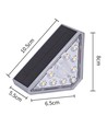 2 pcs Lampes d'escalier solaires avec capteur - Capteur crépusculaire, IP54
