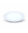 Panneau LED encastrable 22W Ø24cm - Perçage : Ø22 cm, Dim : Ø24 cm, bord blanc, design ultra-slim