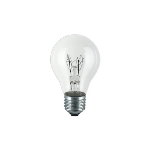Ampoule incandescente 60W E27 claire - 630 lm, dimmable, A55