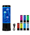 Lampe haute Méduse RGB 25 cm - Ø9 cm, parfaite pour les enfants et les âmes d