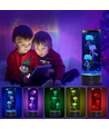 Lampe haute Méduse RGB 25 cm - Ø9 cm, parfaite pour les enfants et les âmes d