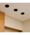 Downlight LED 18W sans éblouissement RA90 CCT Ø106mm - 3 températures de couleur, face noire, trou : Ø95mm, nid d'abeille
