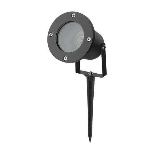 Lampe de jardin GU10 avec piquet - boîtier en aluminium, noir, IP65