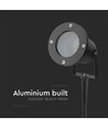 Lampe de jardin GU10 avec piquet - boîtier en aluminium, noir, IP65
