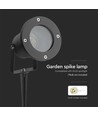 Lampe de jardin GU10 avec piquet - boîtier en aluminium, noir, IP65
