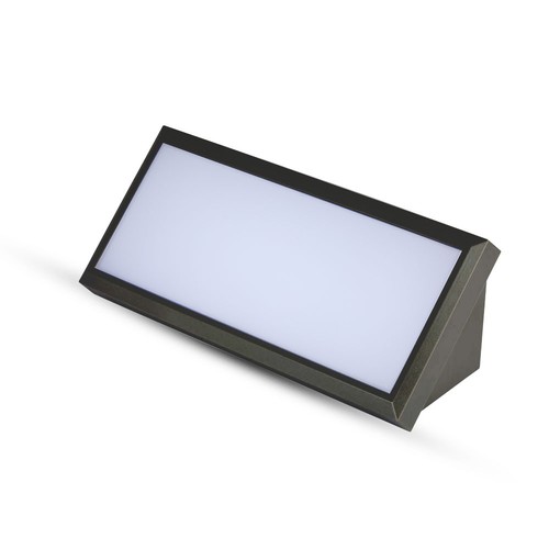 Applique murale LED 12W - IP65, 1250lm, 110 degrés, extérieur, corps gris/noir