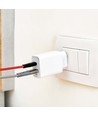 Adaptateur de voyage 20W avec PD et QC - Blanc, 1x port PD, 1x port QC