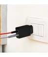 Adaptateur de voyage USB 20W avec PD et QC - Noir, chargeur rapide, 1x USB-A et 1x USB-C PD
