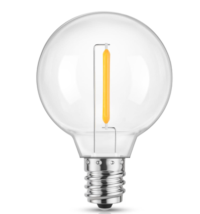 Ampoule LED E14 1W - G40, filament, verre clair