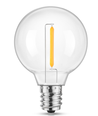Ampoule LED E14 1W - G40, filament, verre clair