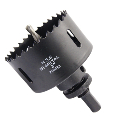 Scie-cloche Ø76 mm avec foret central, pour spot encastré Inno88