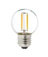 Ampoule LED E27 2W - G40, filament, verre clair