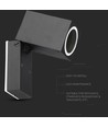 Applique murale GU10 avec tête orientable - IP44 extérieur, noir, aluminium, sans source lumineuse
