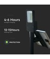 Lampadaire LED Solara 50W avec panneau solaire - 4000lm, IP65, 4000K, avec télécommande et batterie