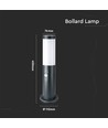 Lampadaire avec détecteur PIR E27 - Boîtier en acier inoxydable (45 cm), Gris, IP44